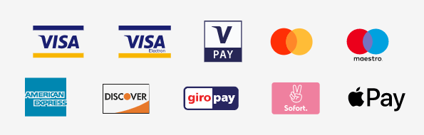 Übersicht Logos bargeldlose Zahlungsmittel in katies Onlineshop